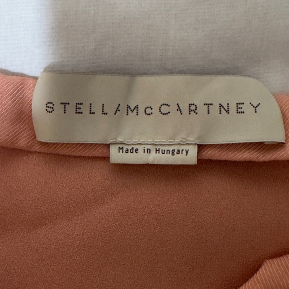 STELLA McCARTNEY Blouse Blush Boat Neck Bell Sleeve Cropped Parisian Chic US 6 - Picture 3 of 6